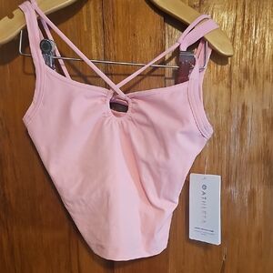 NWT Athleta Soft Pink Shanti Keyhole Tank